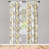 ABAKUHAUS Oriëntaalse gordijnen 2x75x175 cm Microfiber halfdonker Aardegeel
