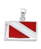 MOOYE ® - Collectie Zilveren Duikvlag kettinghanger