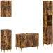 vidaXL - Ensemble de 4 meubles de salle de bain ARNHEM chêne fumé bois transformé