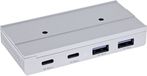 InLine magnetische USB hub (USB-A/USB-C) | 2x USB-C + 2x USB-A | USB3.1 10 Gbps | aluminium | 1,5 meter