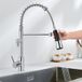 Auralum - Mitigeur de cuisine avec douchette flexible et pivotante, robinetterie deux jets rétractable, évier bec haut en laiton durable