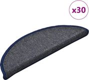 vidaXL Trapmatten 30 stuks 56x17x3 cm donkergrijs en blauw