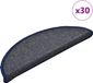 vidaXL Trapmatten 30 stuks 56x17x3 cm donkergrijs en blauw