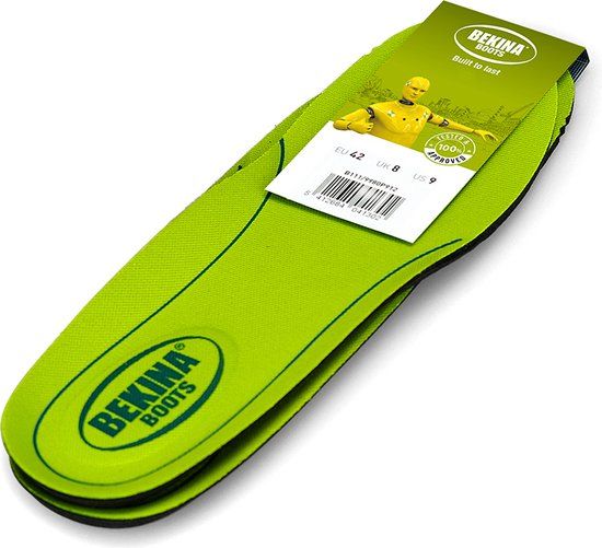 Bekina Ergonomische inlegzolen voor heren en dames, optimaal comfort, 2 lagen, schokdempend, antitranspiratie, wasbaar, EU 48