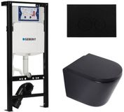 Geberit QeramiQ Dely Toiletset - Mat Zwart