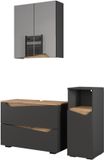 Vicco Badkamermeubelset Marelle, Antraciet/Artisanaal eiken, 3-delig