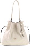 GUESS Karima Drawstring Tote Bone crème schoudertas shopper