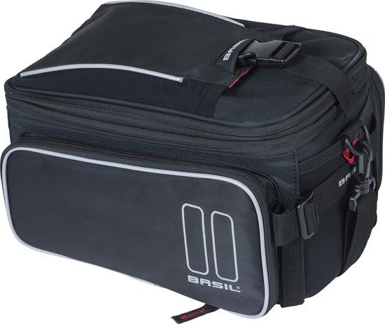Basil Sport Design Single Pannier - Black - 12L - Rear - Polyester - Water-repellent