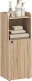HOMCOM Badkamerkast (vloermodel) - Spaanplaat, MDF - 40x31x104cm - Eikenhout