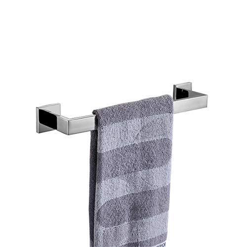Flybath Handdoekhouder kort, enkellaags handdoekhouder van gepolijst roestvrij staal SUS 304, wandmontage, 40 cm