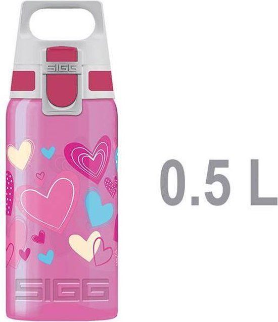 SIGG VIVA ONE Hearts Drinkfles - 0.5L - Roze