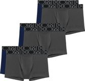 HOM Retro Boxer Boxerlines HO1 Marine/Grijs Effen Katoen/Elastaan XXL