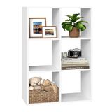 VASAGLE Custos Collection LBC406WB01 Boekenkast, kubusrek, staande plank, open vakken, woonkamer, thuiskantoor, slaapkamer, plank met 3 niveaus, 30 x 98 x 66,4 cm, wolkenwit