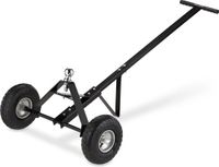 Relaxdays aanhangwagen trolley, ook voor caravans, 48x137x72 cm, luchtbanden, tot 250 kg, trekhaakkogel, staal, zwart