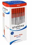 Euro-Trade Limited Liability Lobbes balpen rood schrijfplezier set van 50 stuks kunststof.