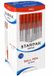 Euro-Trade Limited Liability Lobbes balpen rood schrijfplezier set van 50 stuks kunststof.