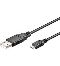 Wentronic USB Micro-B Kabel - USB A - 0.6m - Zwart