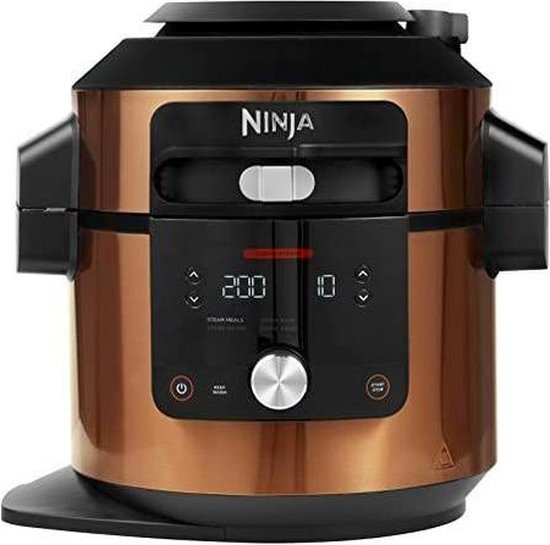 Ninja Foodi MAX 12-in-1 SmartLid Multicooker, 7,5 l, OL650EUCP, Amazon Exclusive, snelkookpan, luchtfriteuse, koper/zwart