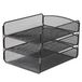 Safco 3271BL Onyx Triple Tray - Zwart