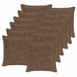 vidaXL - Kussensloop - 12 stuks - Hout - Lichtbruin - 45 x 45 cm