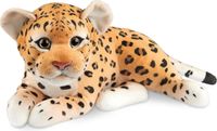 BRUBAKER Luipaard Knuffel - 30 cm Knuffeldier - Baby Pluche, Grote Kat, Liggend - Kinderen Pluche - Bruin
