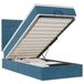 VidaXL Lit coffre avec matelas et LED 90x200cm Velours Bleu foncé