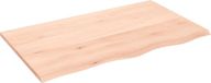 vidaXL Wastafelblad 100x60x2 cm onbehandeld massief hout