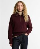 Barbour Jersey Lavensdale Half Zip Fleck Bordeauxrood