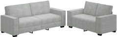 vidaXL Loungeset met kussens Fluweel Lichtgrijs