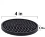 Ibenzoa® Set van 6 Siliconglasonderzetters met Reservoir, Geschikt voor Koffie, Thee en Wein, Beschermt Meubels, 10,2 cm, Grijs