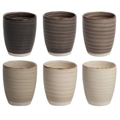 Cookinglife Koffiekopjes - Delice Grijs 180 ml - 6 stuks
