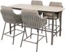 4 Seasons Outdoor High dining set Manolo 180x90x90 met 4x Cannes stoel