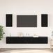 Maison Exclusive - Meuble TV, 3 pièces, noir, aspect chêne, panneau de particules