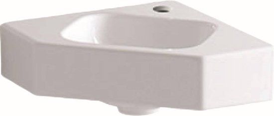 Geberit Icon Hoekfontein - 46x33cm - Wit Glans - 1 Kraangat - Keramiek