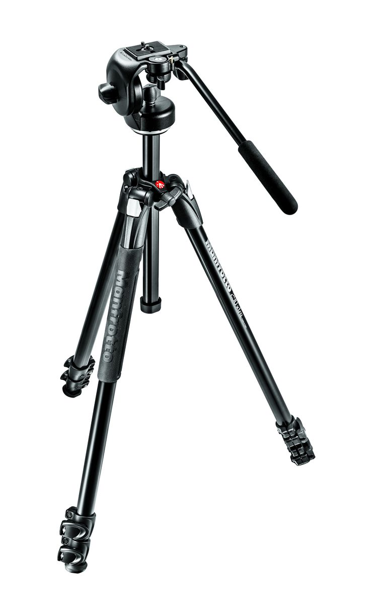 Manfrotto 290 XTRA Kit Tripod - Black - Digital/Film Camera - 5kg Max Load