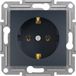 Schneider Electric Asfora Stopcontact Inbouw Randaarde - Antraciet