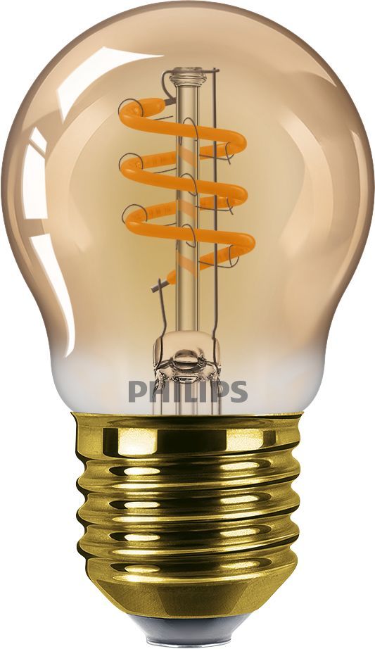 Philips LED E27 Kogellamp - 3W (25W) - Amber - Dimbaar
