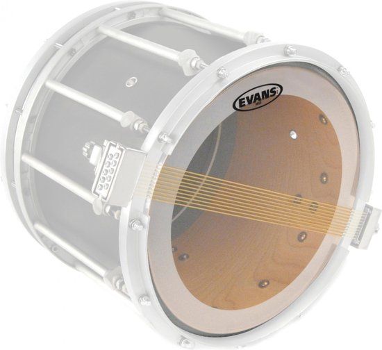 Evans MS3 Clear Marching Snare Side Drum Head, 14 Inch