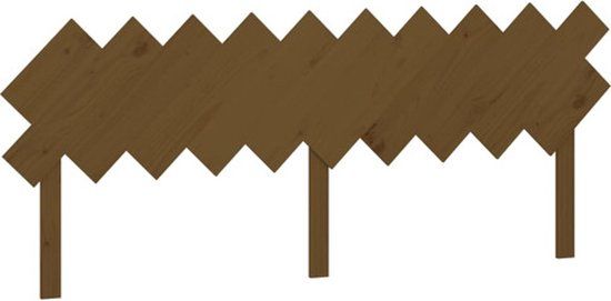 vidaXL Hoofdbord 196x3x80,5 cm massief grenenhout honingbruin