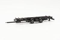 Herpa Tandemwagenchassis voor volumetreinen 7,82 m met wissellaadbak, 2 stuk, schaal 1:87