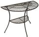 DanDiBo Table semi-circulaire murale Malega 100531 Table d'appoint en métal 100 cm