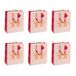 Eurowrap X-30900-3Cpack - Set van 6 Kerstcadeauzakken - Middel Formaat - Peperkoek Motief