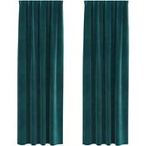 Rideaux Occultants Vert Foncé 140 X 245 Cm Velours