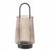 Boltze IVER glazen kandelaar met handvat - 25,5 cm hoog, 11 cm diameter