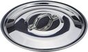 Agnelli Pentole FAMA2916 plat deksel met handvat, rand en brug, zware uitvoering van BLTF-aluminium, gepolijst zilver, 60 cm