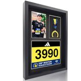MedalAwardsRack 3-in-1 Shadow Box Display (Medal, Race Bibs en Photo Display) - Marathon Medaille Display, Marathon Medal Frame, Triathlon en Running Bib Holder.