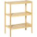 Bambou Étagère 3 niveaux peu encombrante polyvalente pour salle de bain, salon et cuisine, assemblage facile, 62x33x80cm, couleur naturelle