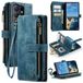Caseme C30 Hoesje Geschikt voor Samsung Galaxy S26 Ultra | Wallet Zipper Book Case met Pasjeshouder | Blauw