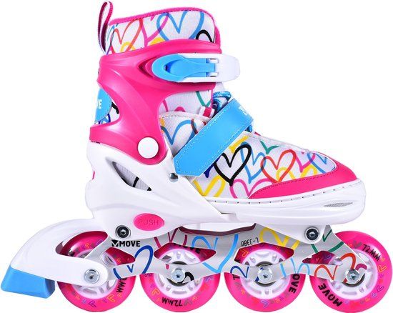 Move Inline Skates Love M 34-37 Wit Roze