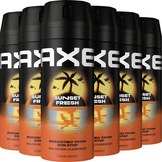AXE Deodorant Bodyspray Sunset Fresh - 6 x 150 ml